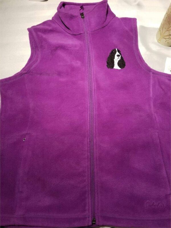 Fleece - Purple Vest with Springer